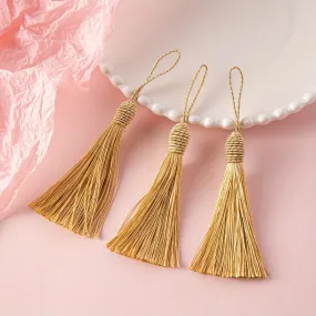 10pcs Golden Silk Tassels for DIY Clothing Decoration