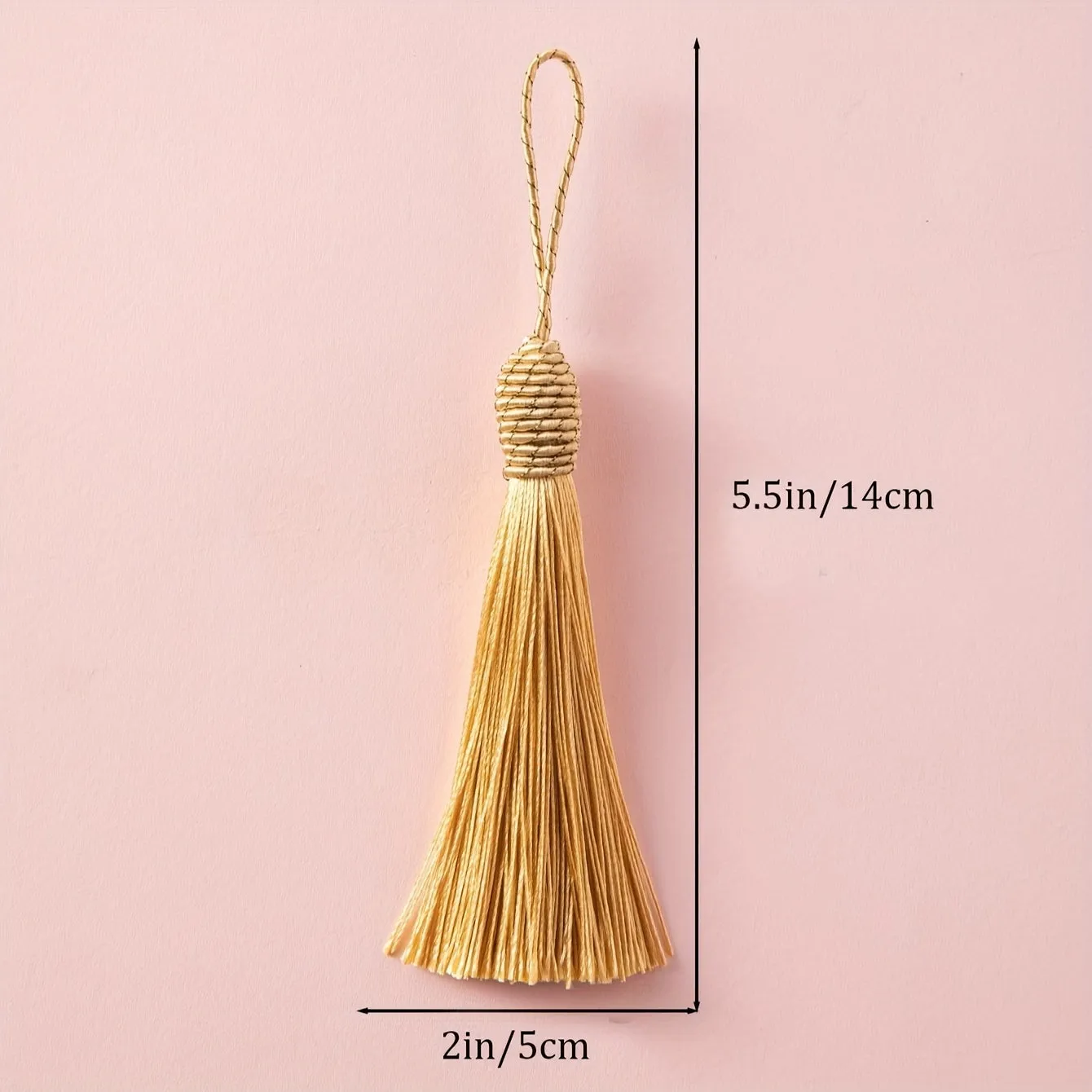 10pcs Golden Silk Tassels for DIY Clothing Decoration