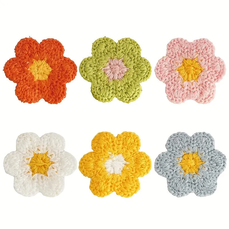 30Piece Flower Embroidery Patches for DIY Clothing Accessories Decoration