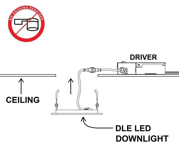 4 in. Square Black Flat Panel LED Downlight in 4000K