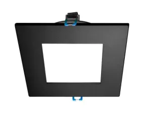 4 in. Square Black Flat Panel LED Downlight in 4000K