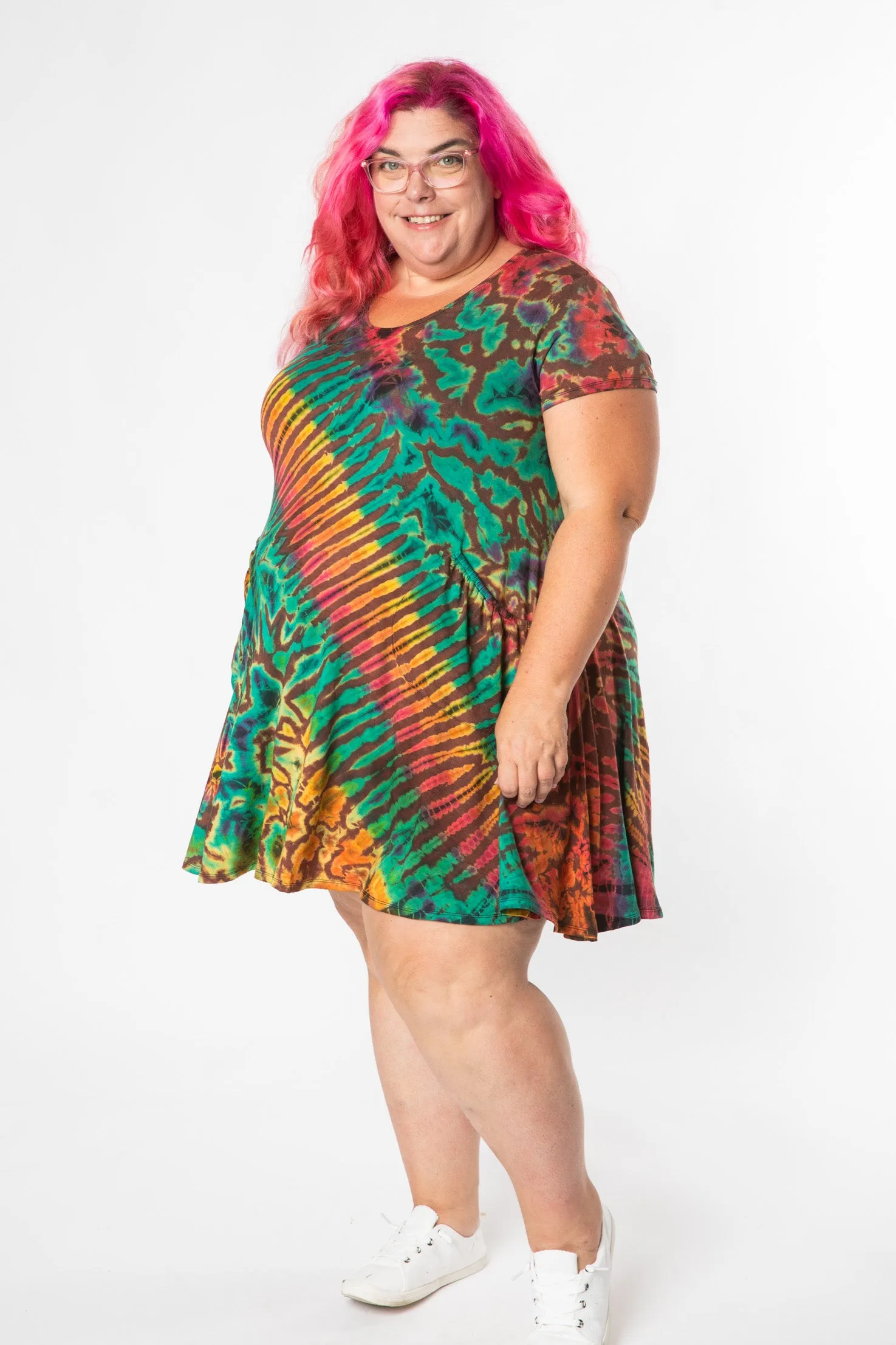 Althea Mudmee Tie Dye Short Sleeve Dress