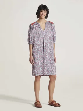 Alyvia Organic Cotton Floral Shift Dress - Multi