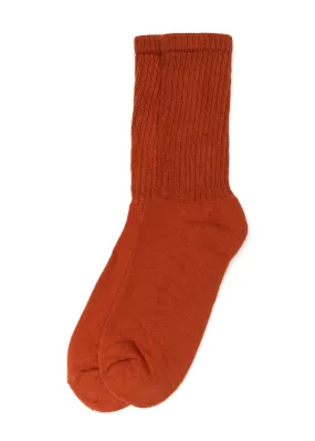 American Trench Solid cotton socks - rust