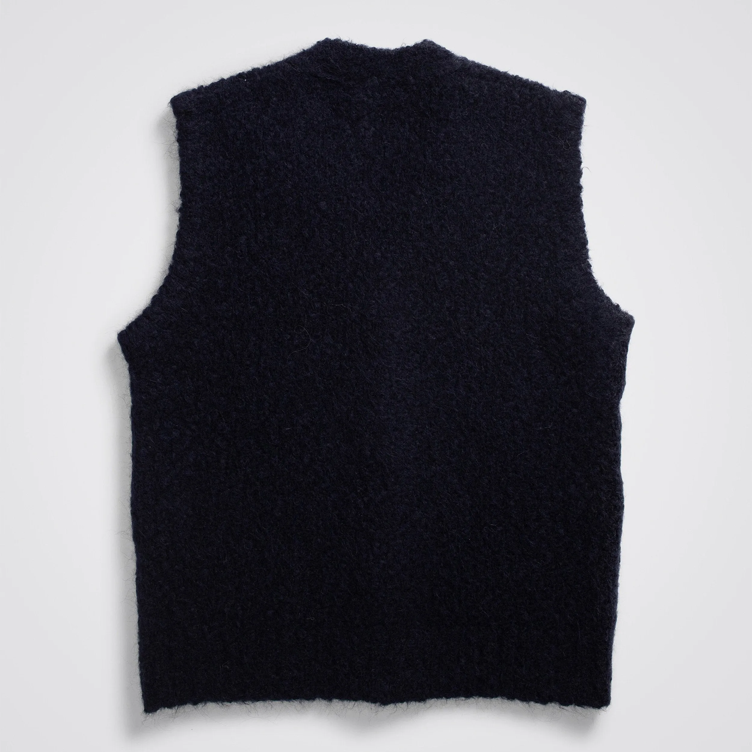 August Flame Alpaca Cardigan Vest Navy