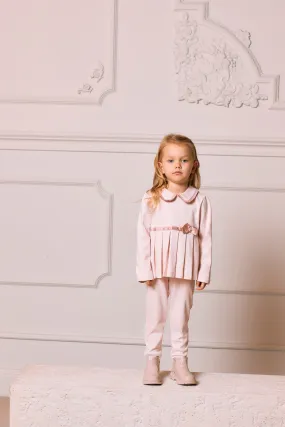 AW24 Patachou Girls Pink Bow Leggings Set