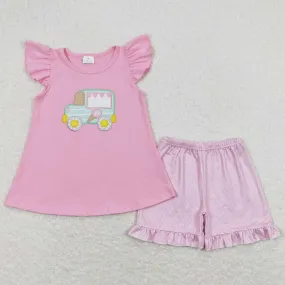 Baby Girls Clothes Pink Popstick Tunic Top Shorts Summer Outfits GSSO0508