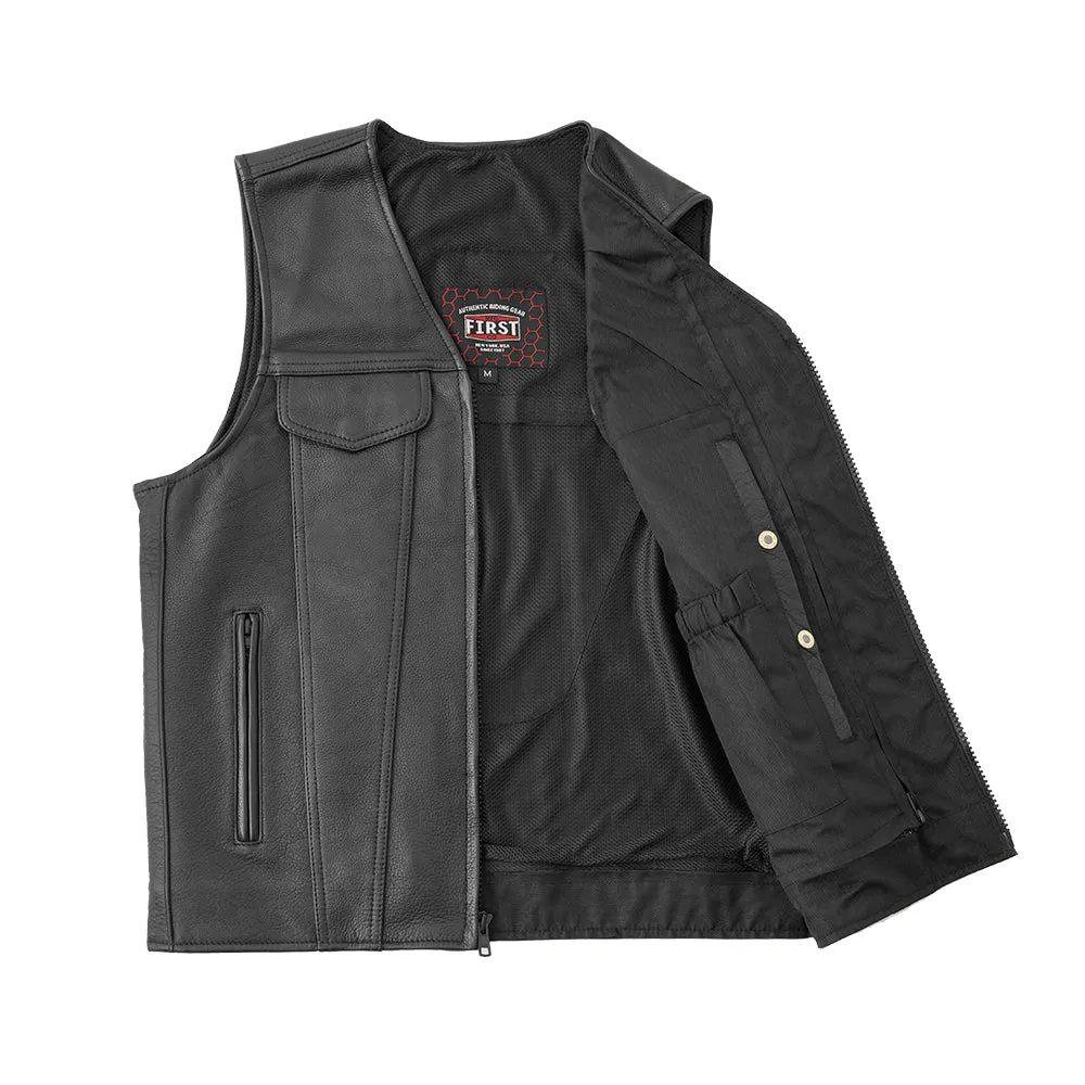 Badlands Men's Motorcycle Leather Vest