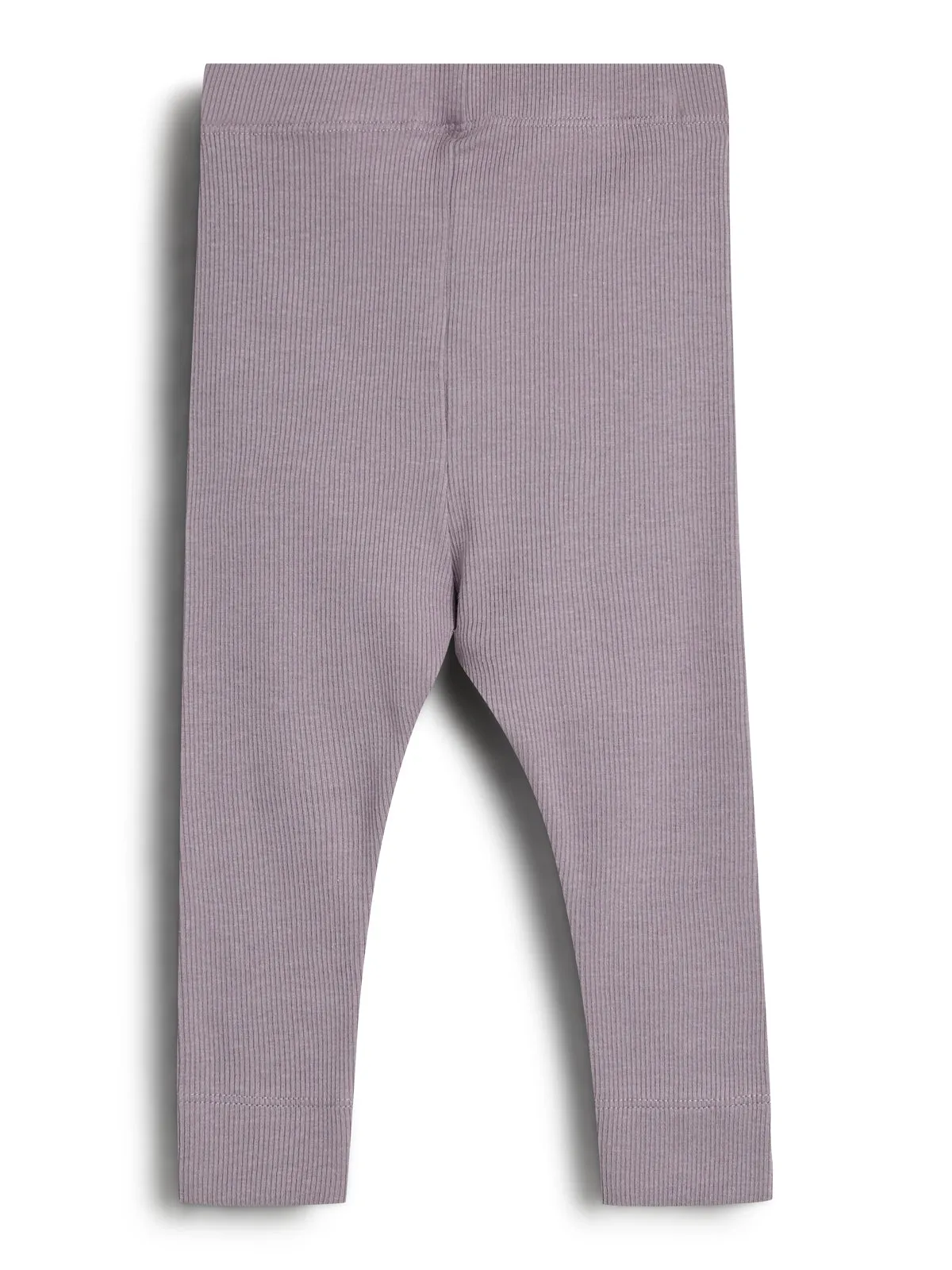 Basic Modal Rib Leggings - Little - Dusty Purple