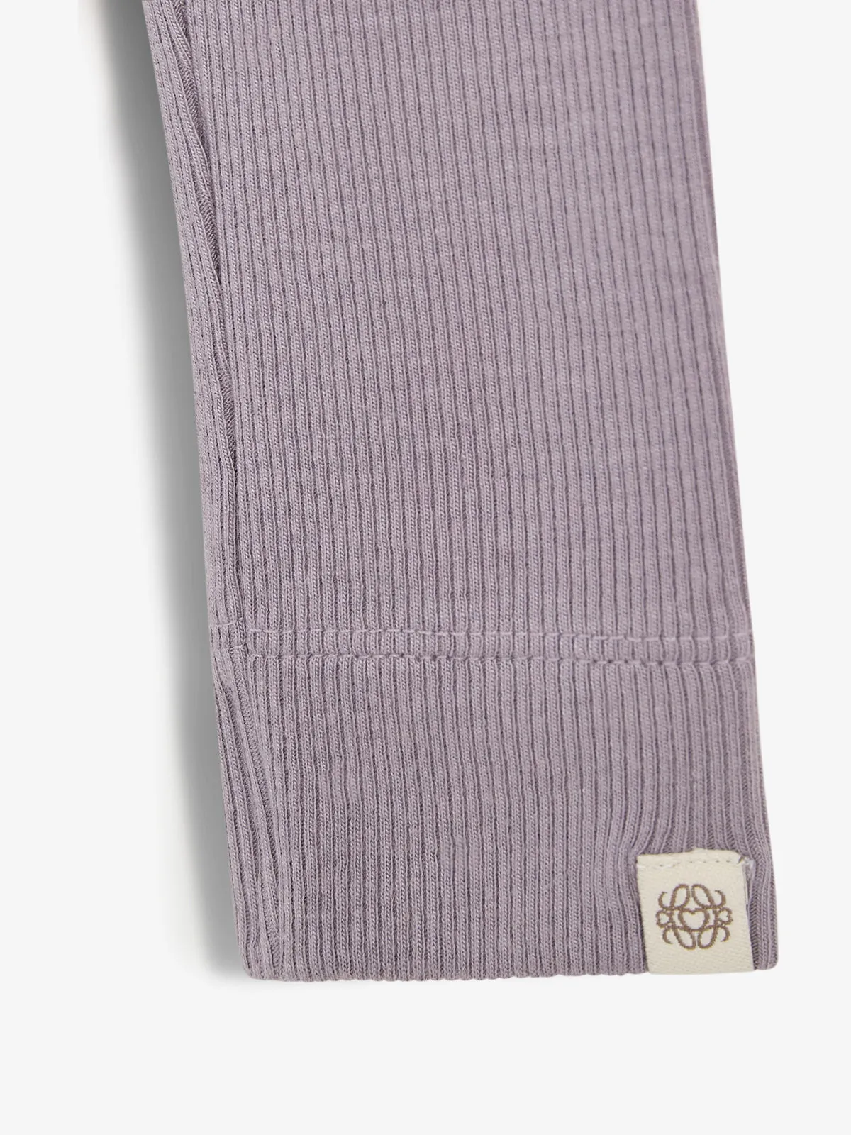 Basic Modal Rib Leggings - Little - Dusty Purple