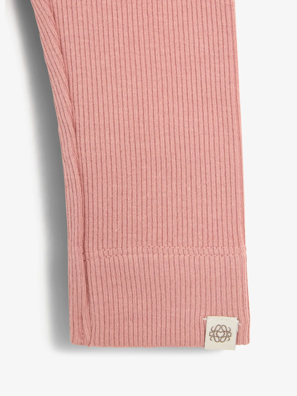 Basic Modal Rib Leggings - Little - Dusty Rose