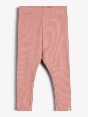 Basic Modal Rib Leggings - Little - Dusty Rose