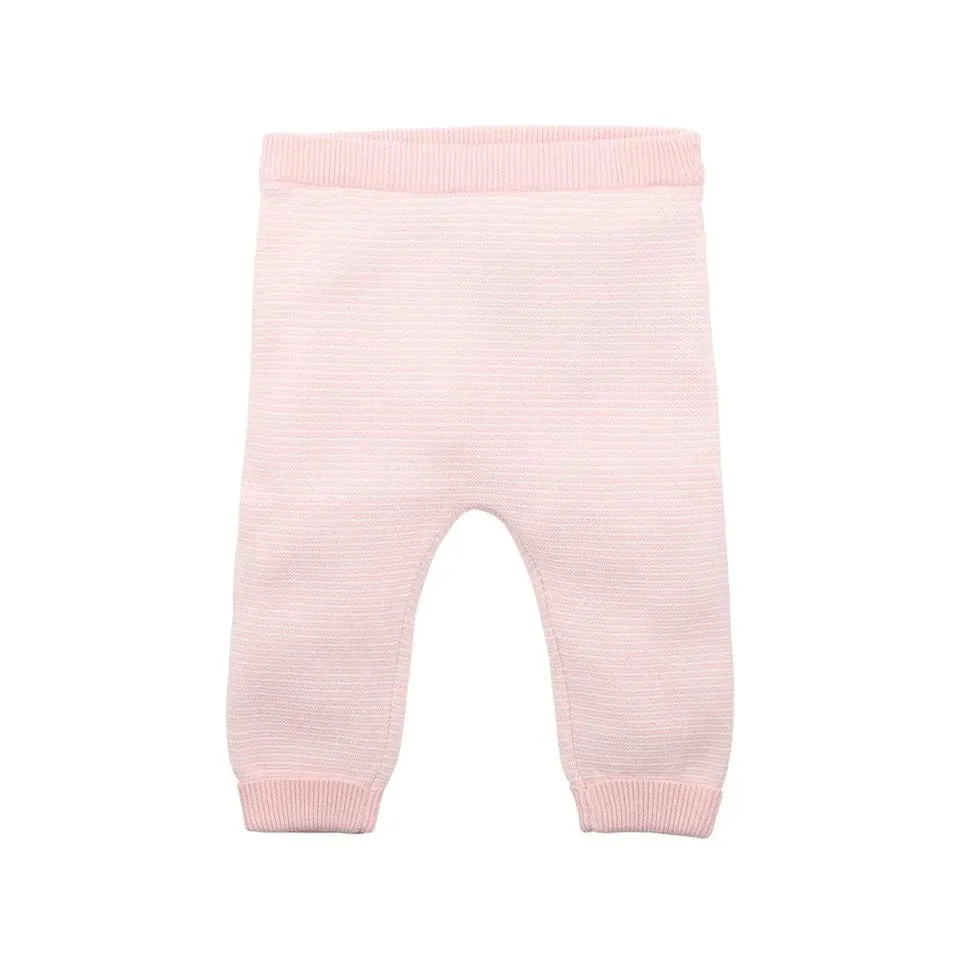 Bebe Baby Ciara Stripe Knitted Leggings - Pink Stripe