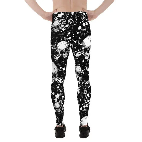 Black Skull Men's Leggings