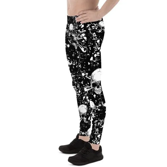 Black Skull Men's Leggings