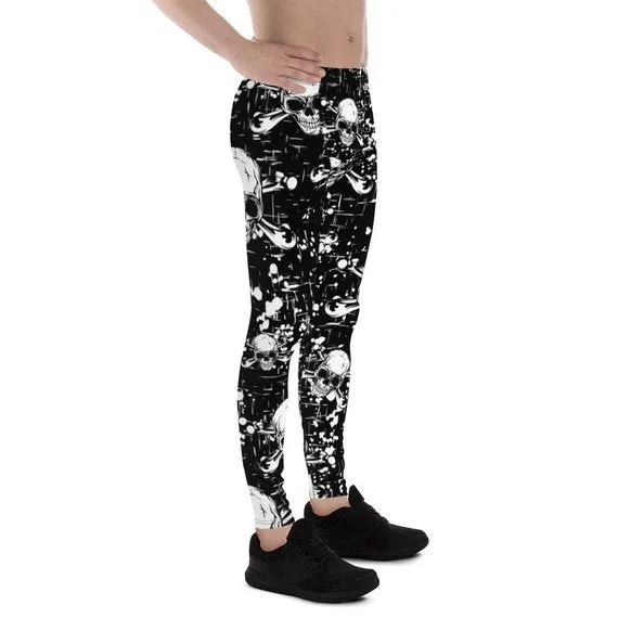 Black Skull Men's Leggings