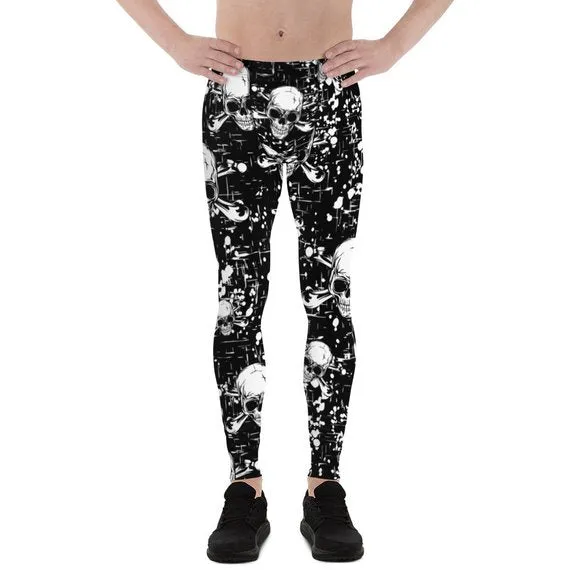 Black Skull Men's Leggings