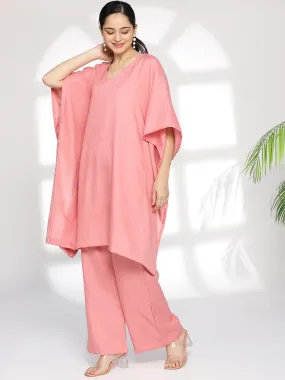 Blush CottonSlub KaftanKurta