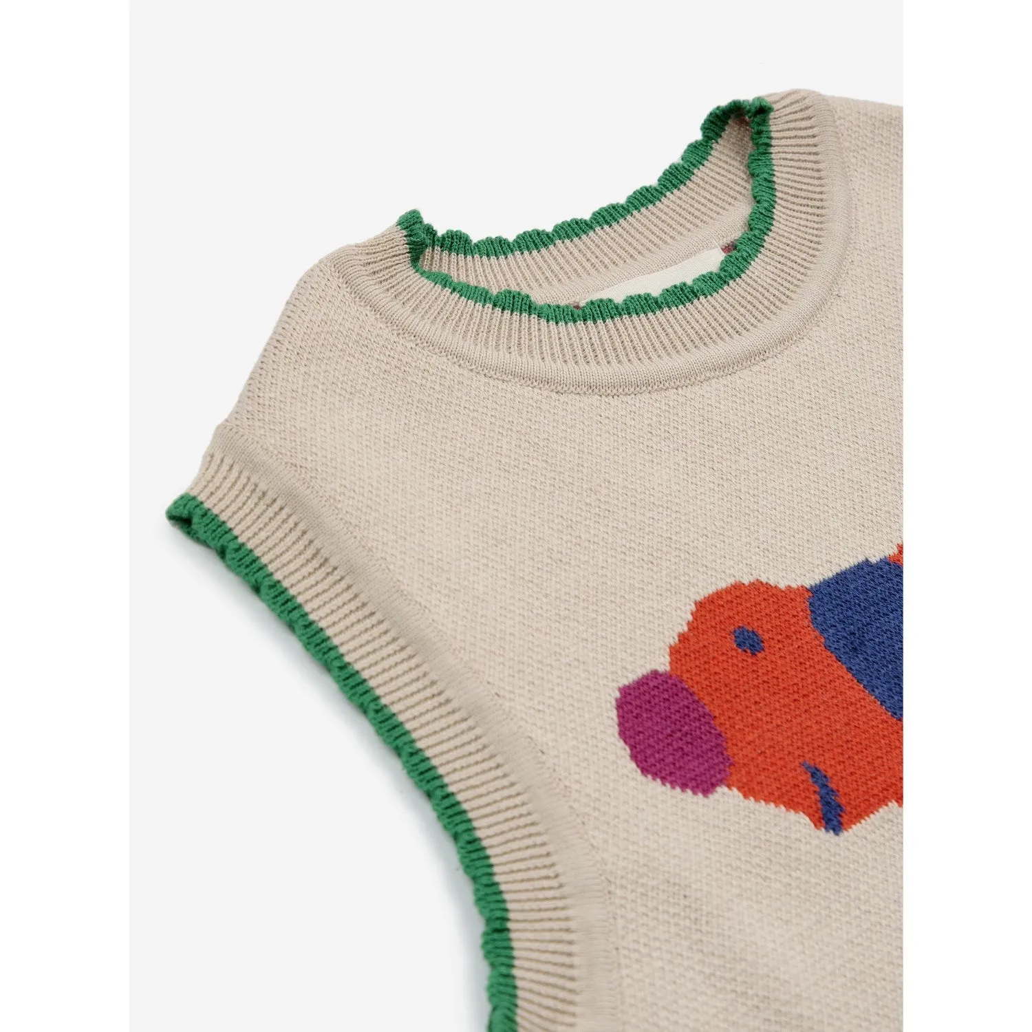 Bobo Choses Offwhite Fairy DAnd Jacquard Knitted Vest