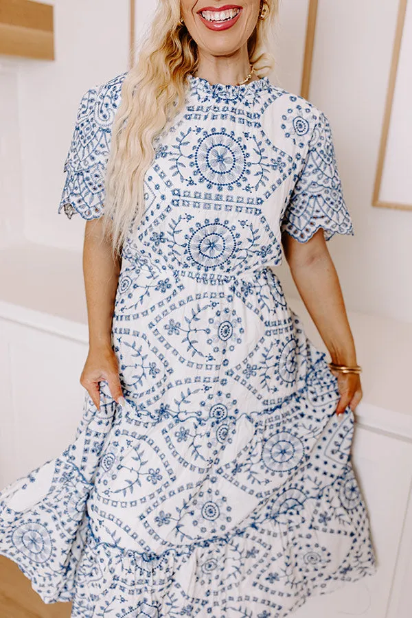 Brunch and Bubbly Eyelet Midi Curves