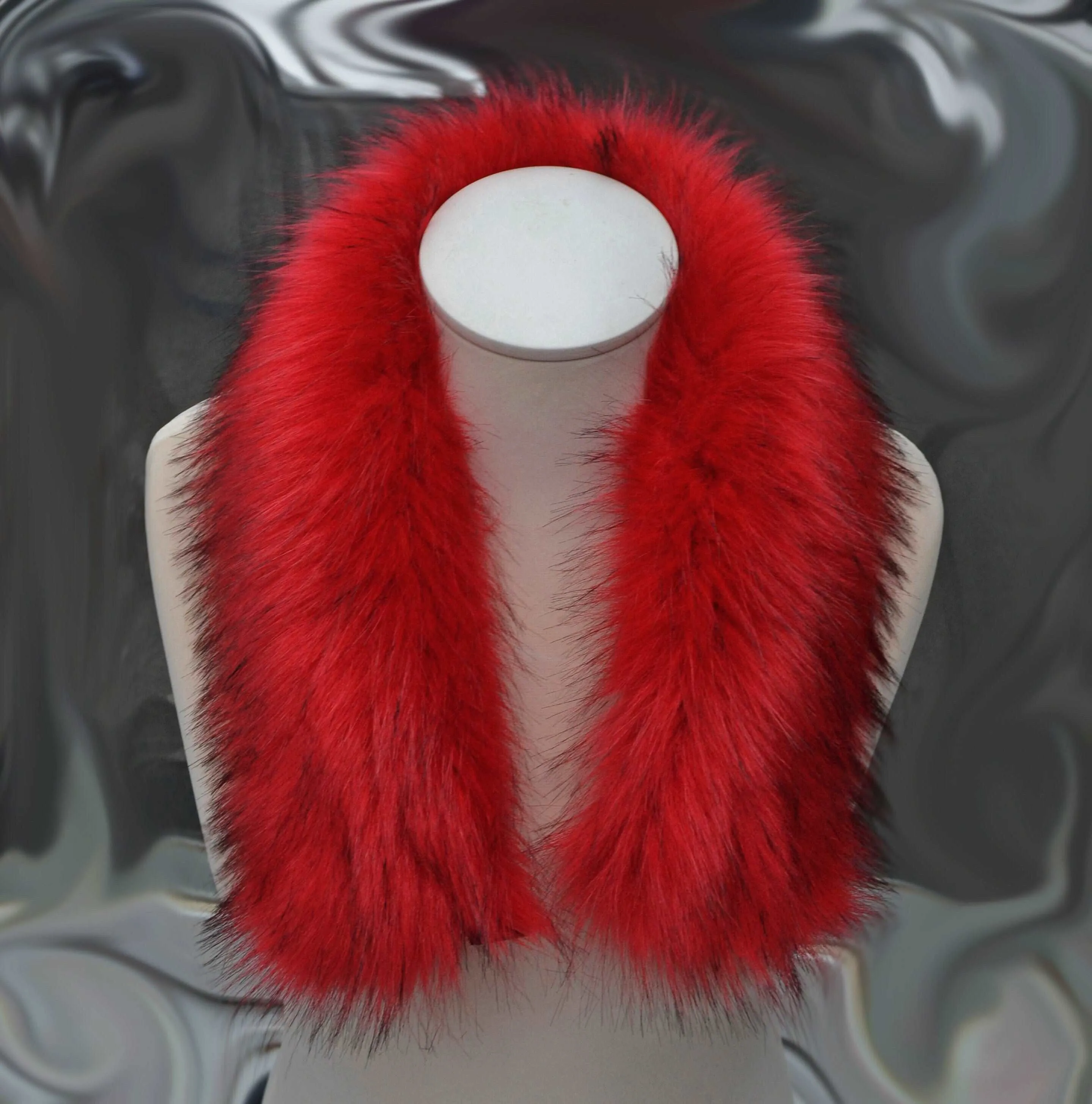 BY ORDER Faux Fur Vegan Trim Hood 60-80 cm, Faux Fur Collar Trim, Fur Fabric, Fur Ruff, Faux Fur Hood, Hood Fur Jacket, Fur stripe, Fur Trim