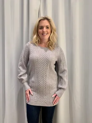 Cable Knit Tunic Sweater