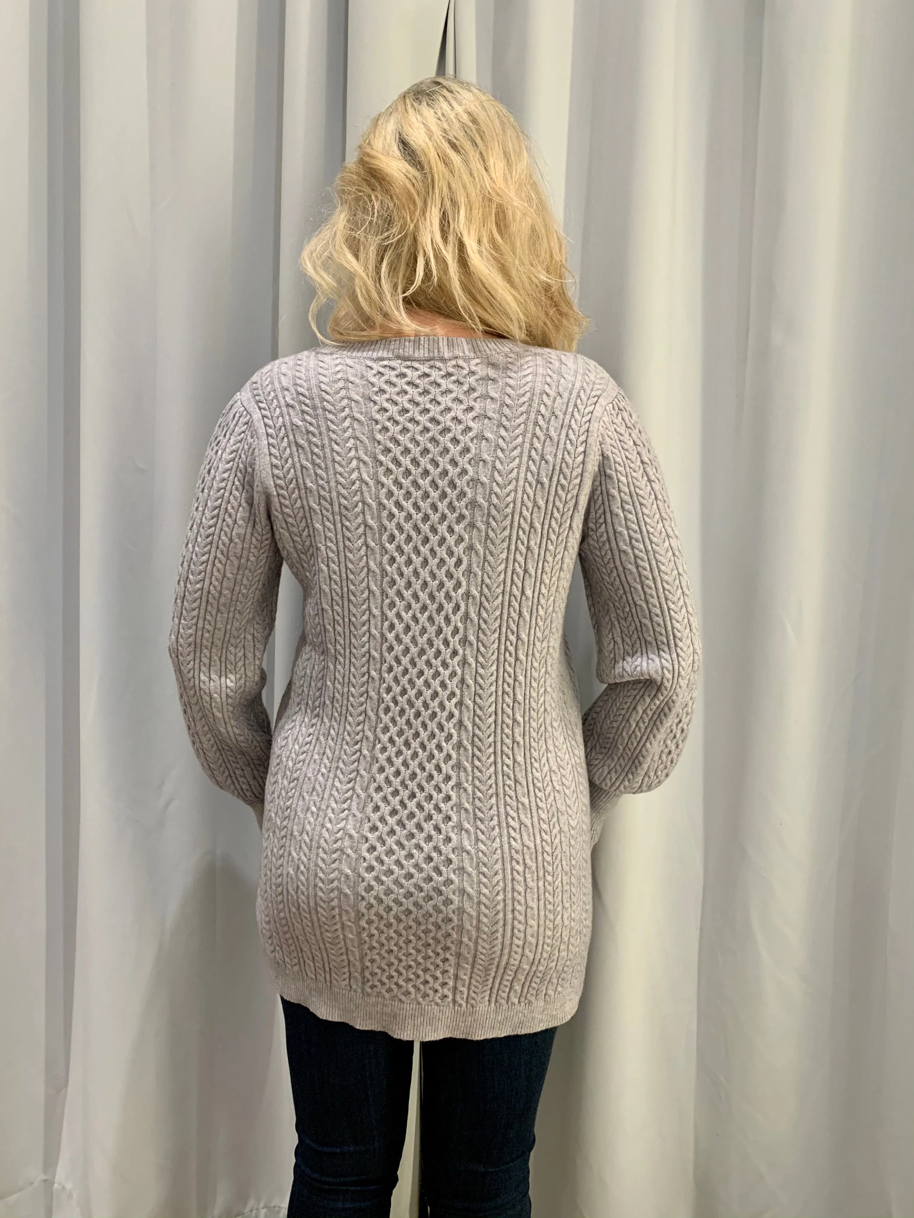 Cable Knit Tunic Sweater