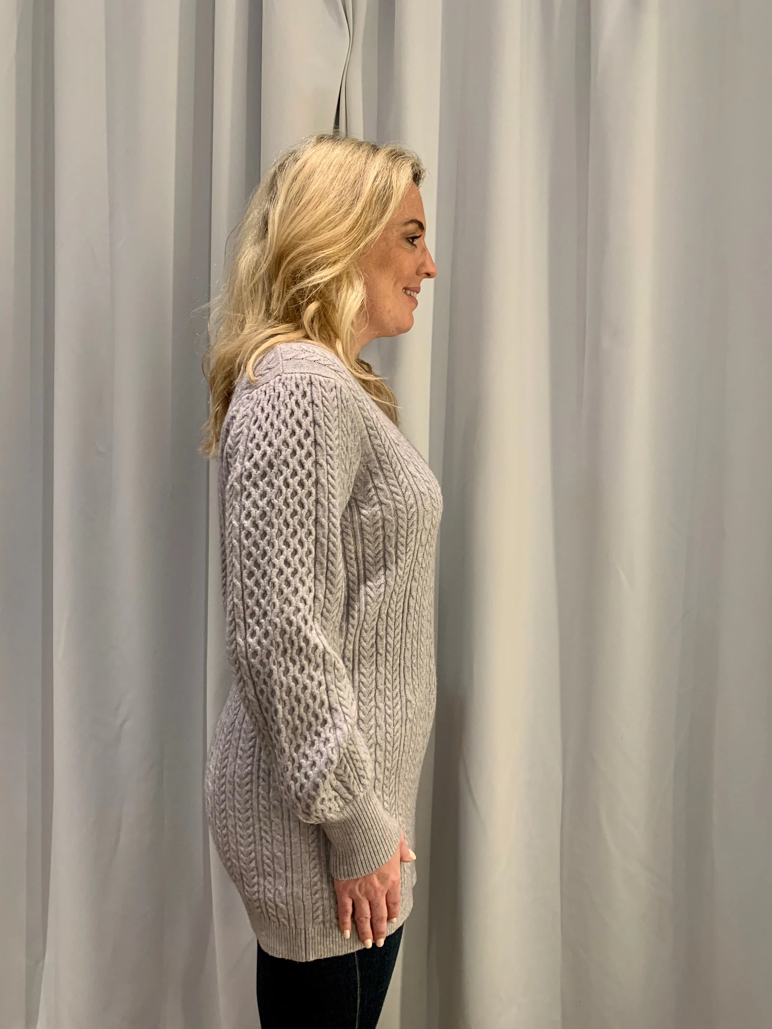 Cable Knit Tunic Sweater