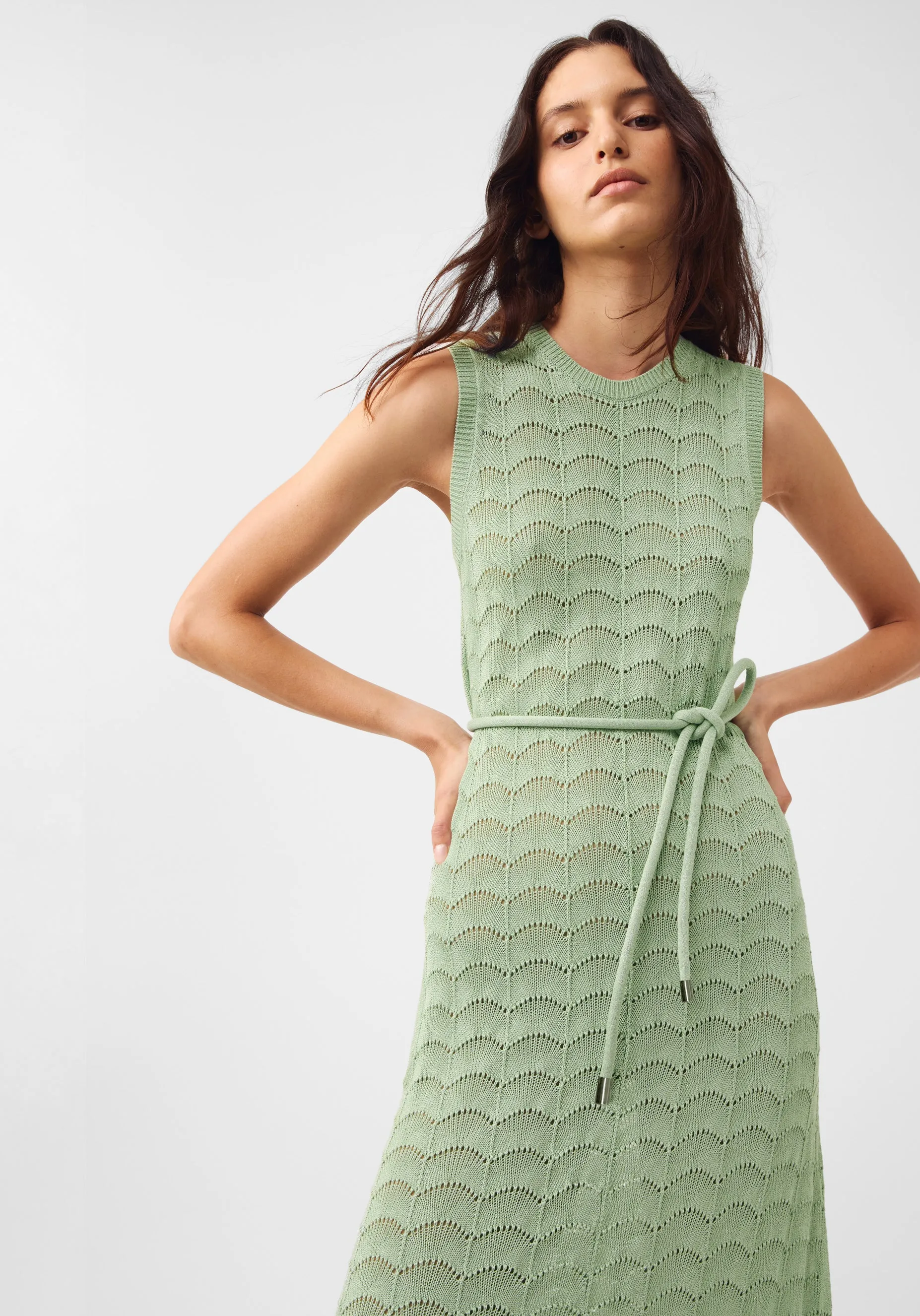 Calista Knit Midi Dress_Mint