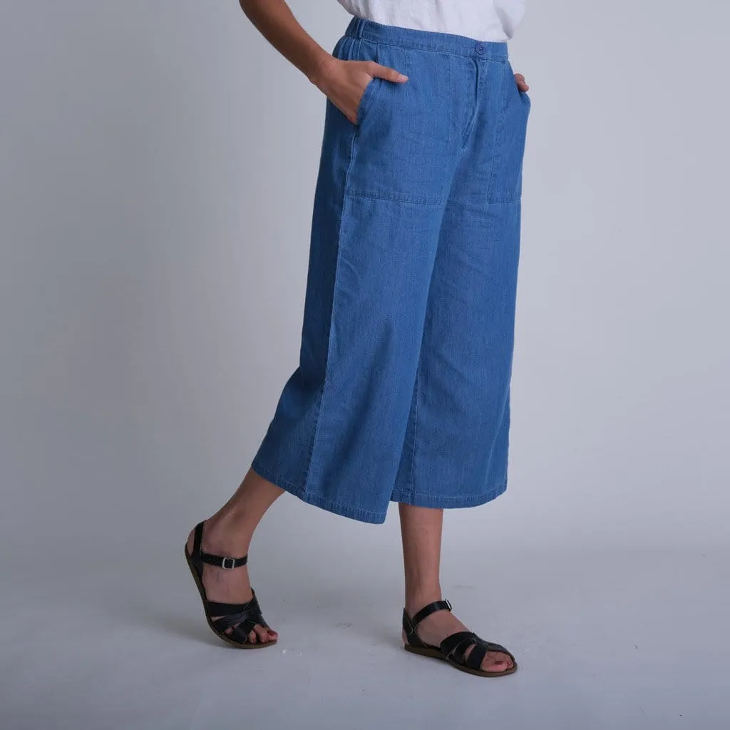 Carrie Organic Cotton Culottes | Denim