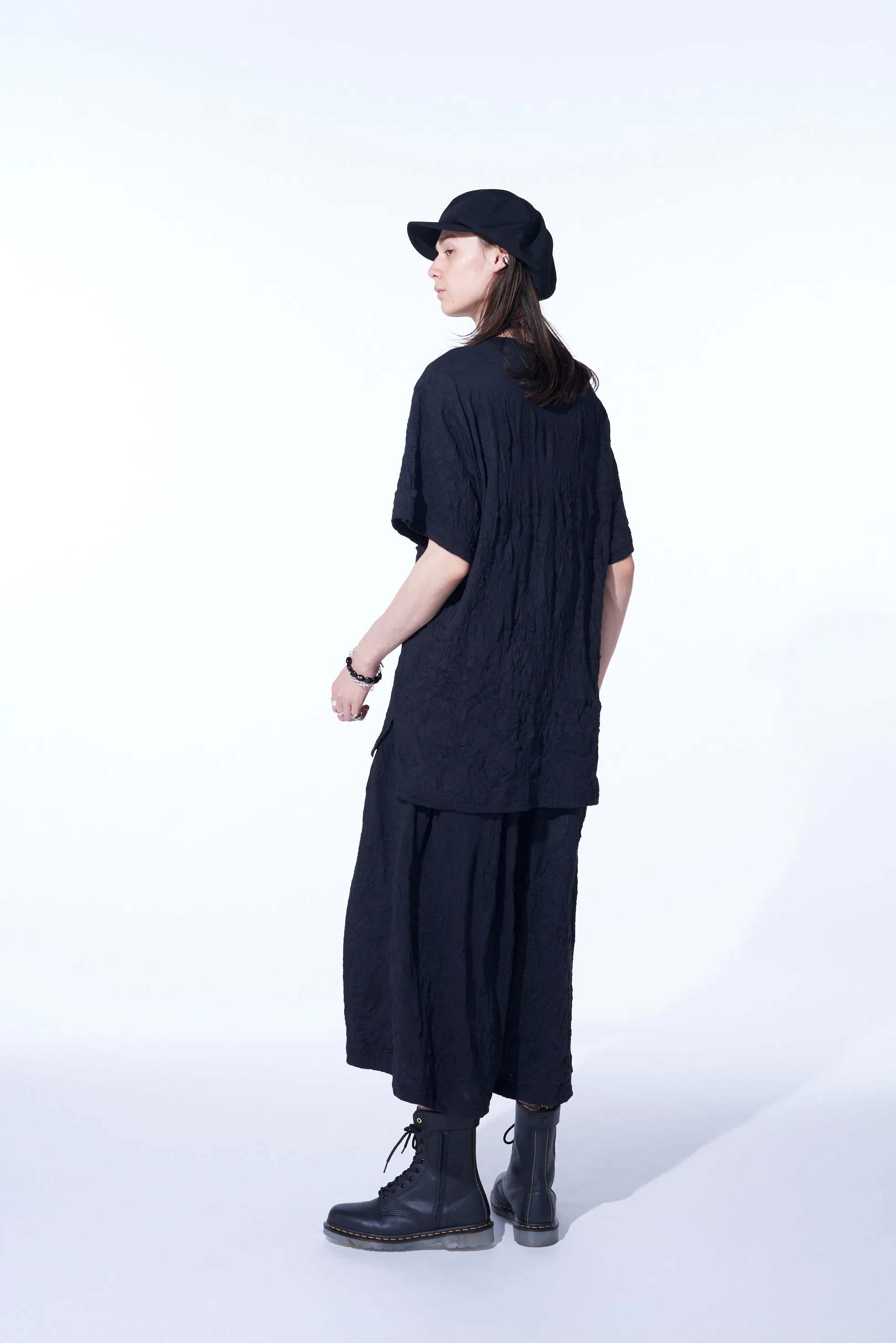 CATCH-WASHER FINISH COTTON JERSEY CULOTTE PANTS