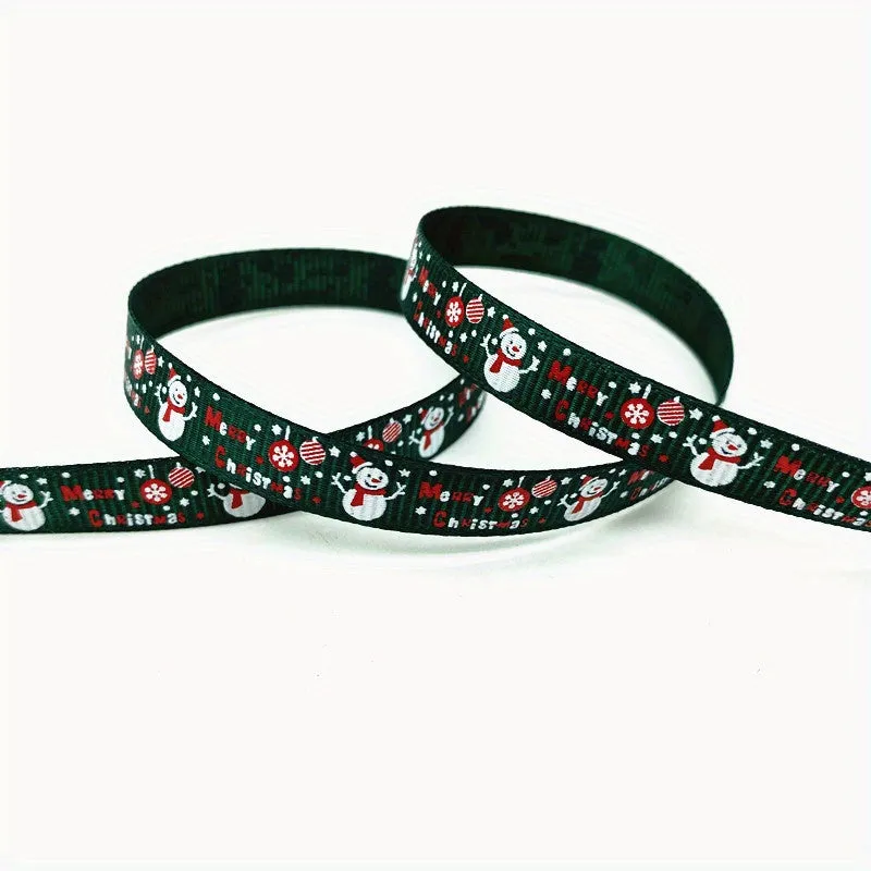 Christmas Printed Grosgrain Ribbon  Perfect for Gift and DIY