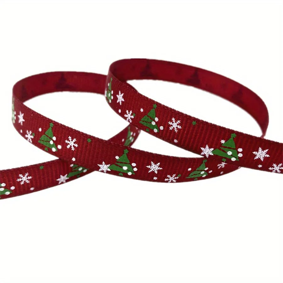 Christmas Printed Grosgrain Ribbon  Perfect for Gift and DIY