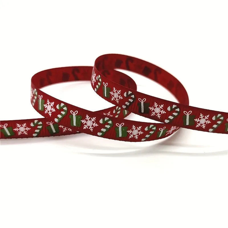 Christmas Printed Grosgrain Ribbon  Perfect for Gift and DIY