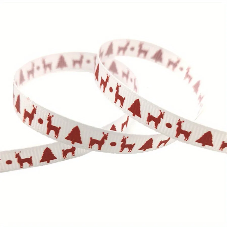 Christmas Printed Grosgrain Ribbon  Perfect for Gift and DIY