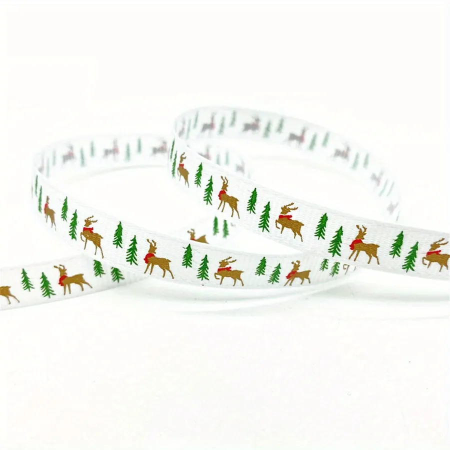 Christmas Printed Grosgrain Ribbon  Perfect for Gift and DIY