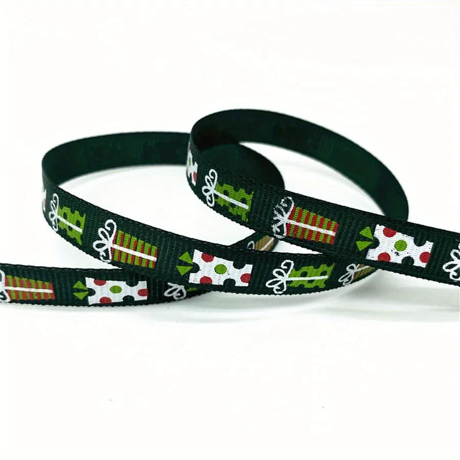 Christmas Printed Grosgrain Ribbon  Perfect for Gift and DIY