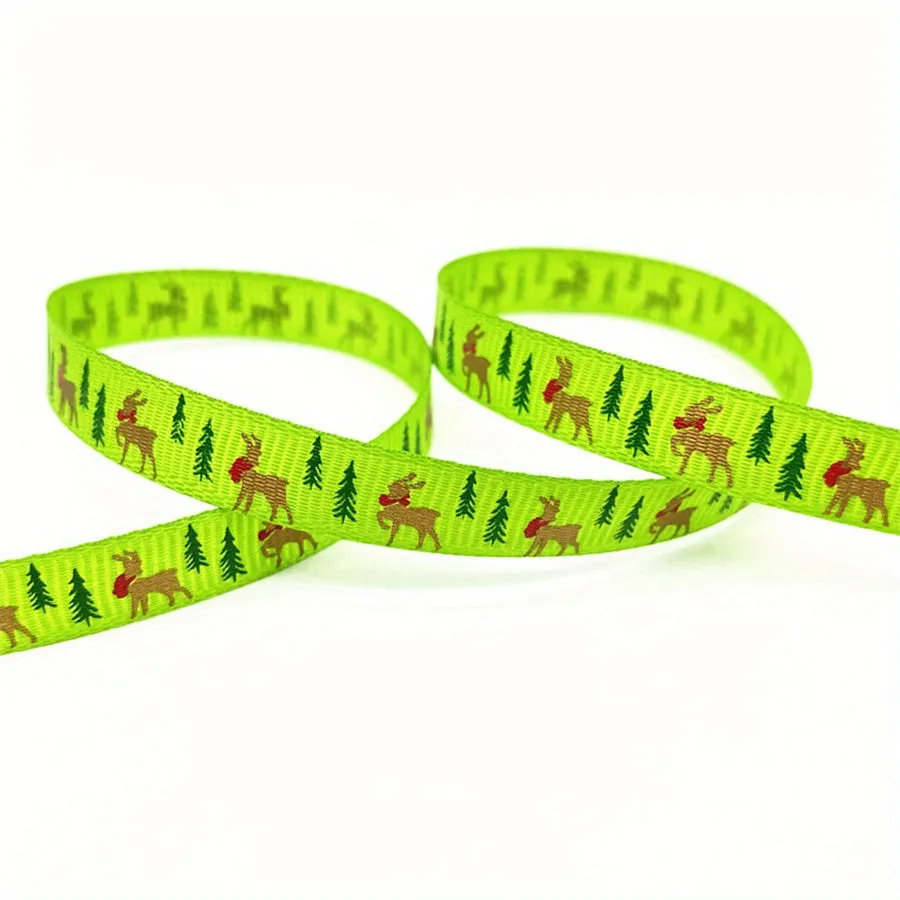 Christmas Printed Grosgrain Ribbon  Perfect for Gift and DIY