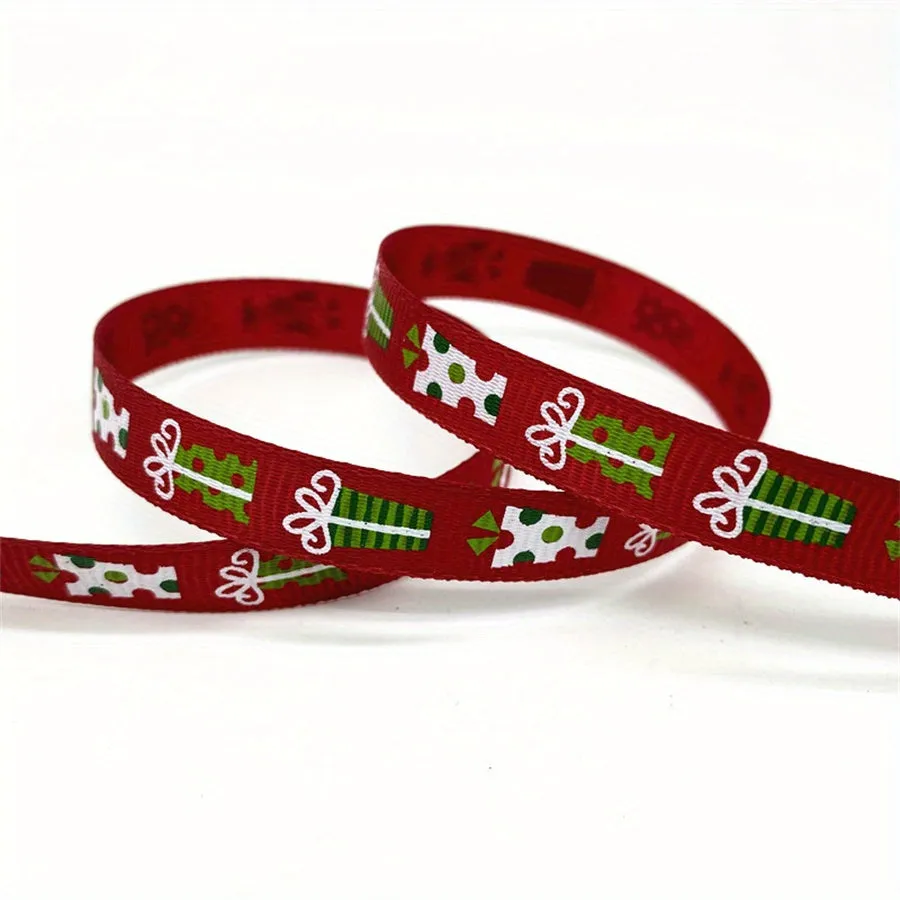 Christmas Printed Grosgrain Ribbon  Perfect for Gift and DIY