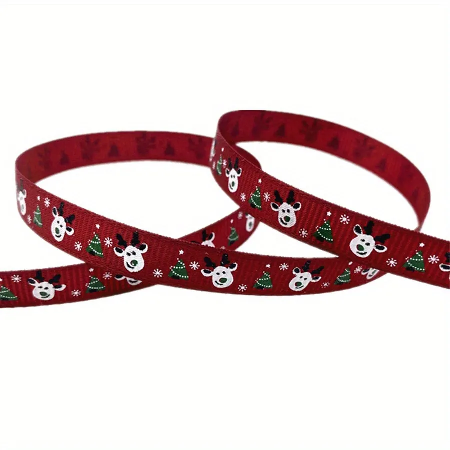 Christmas Printed Grosgrain Ribbon  Perfect for Gift and DIY