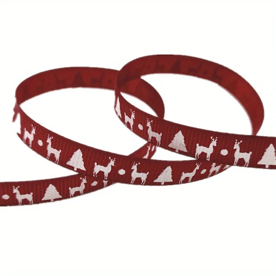 Christmas Printed Grosgrain Ribbon  Perfect for Gift and DIY