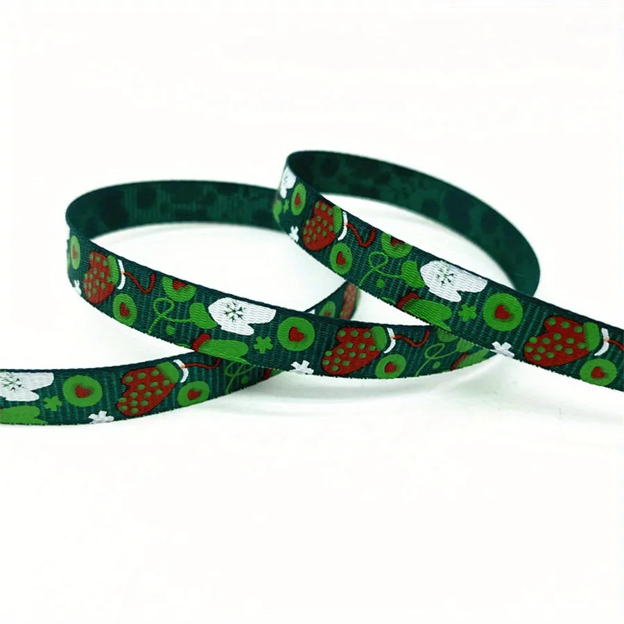 Christmas Printed Grosgrain Ribbon  Perfect for Gift and DIY