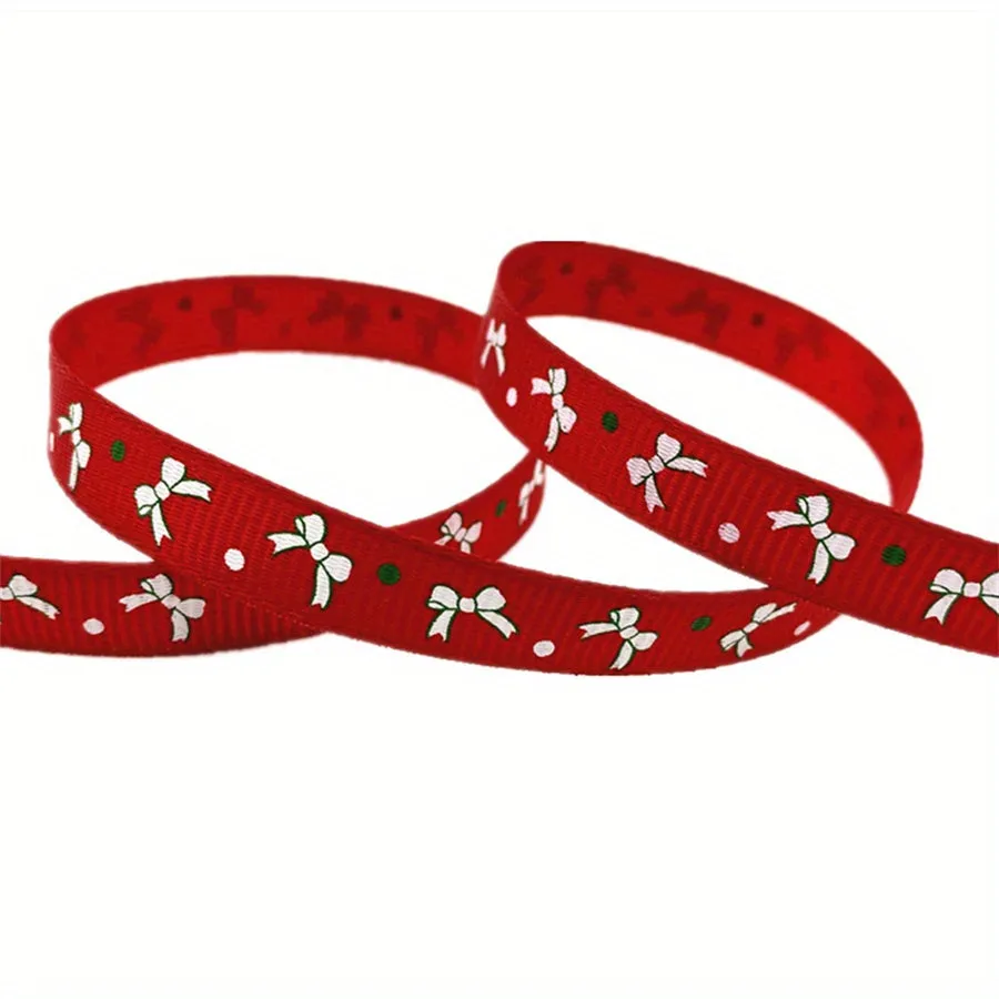 Christmas Printed Grosgrain Ribbon  Perfect for Gift and DIY