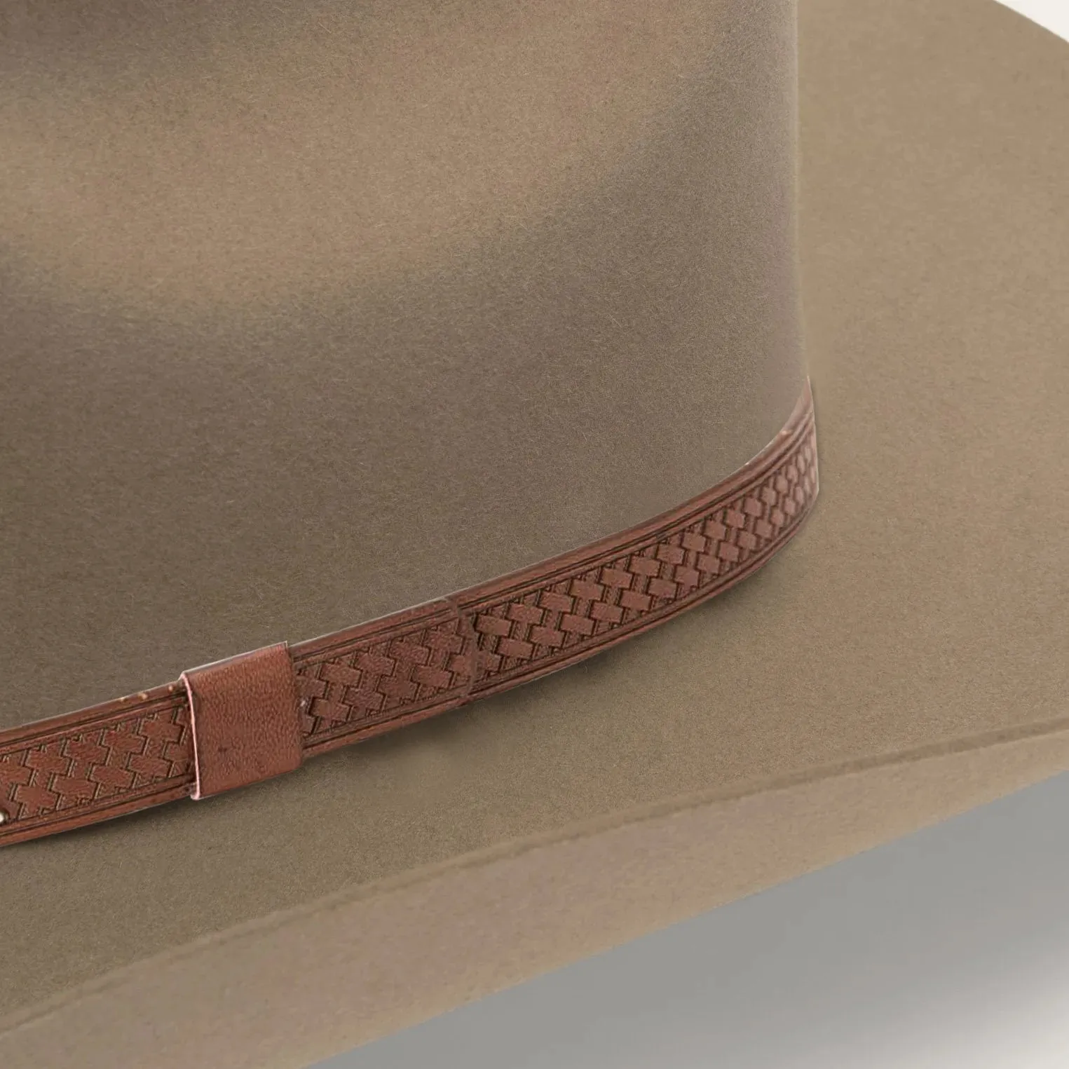 Classic Felt Cowboy Hat with Leather Hatband