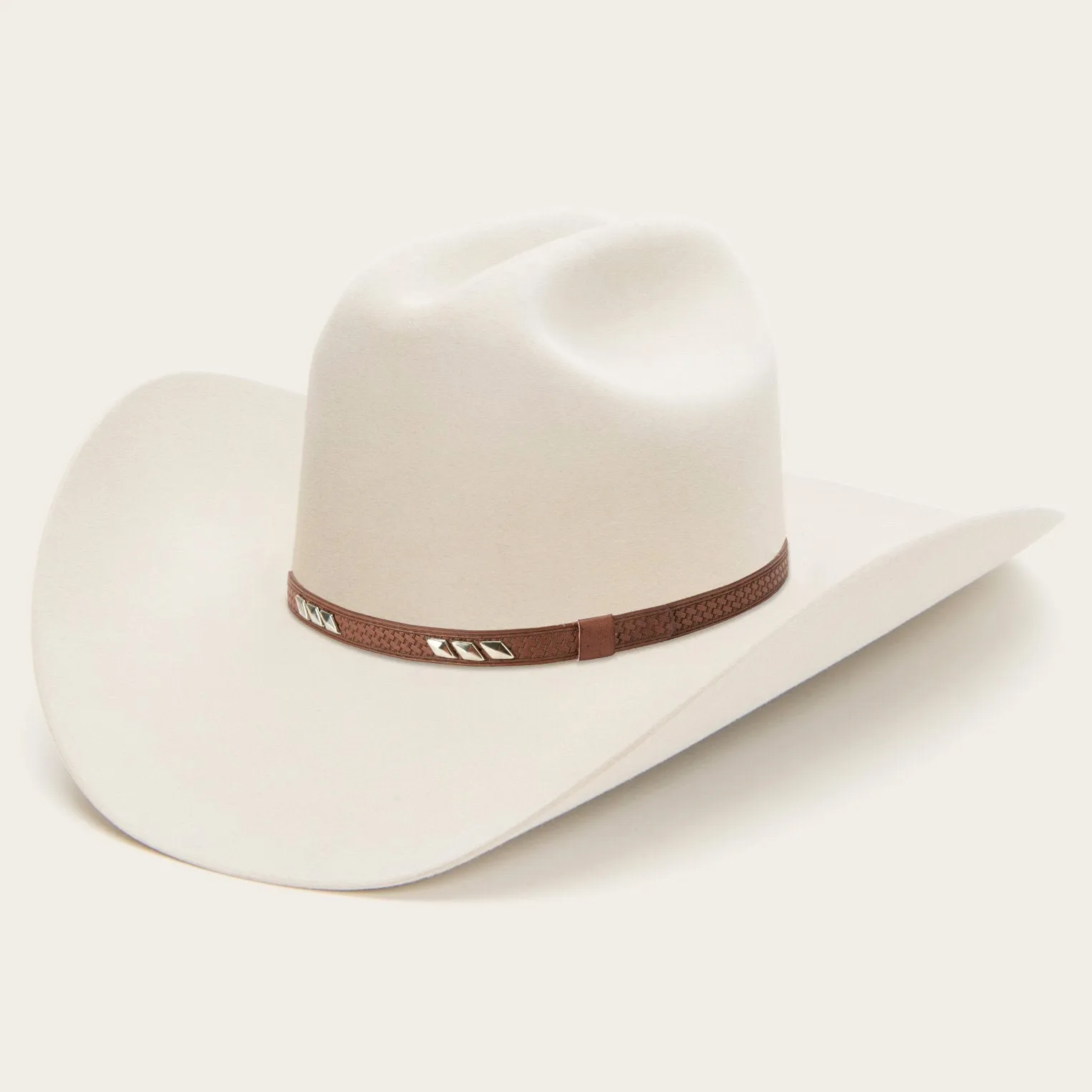 Classic Felt Cowboy Hat with Leather Hatband