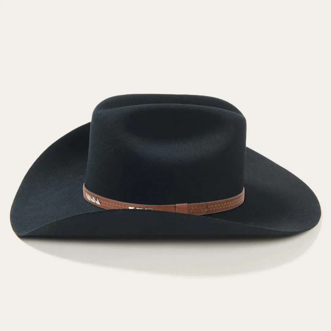 Classic Felt Cowboy Hat with Leather Hatband