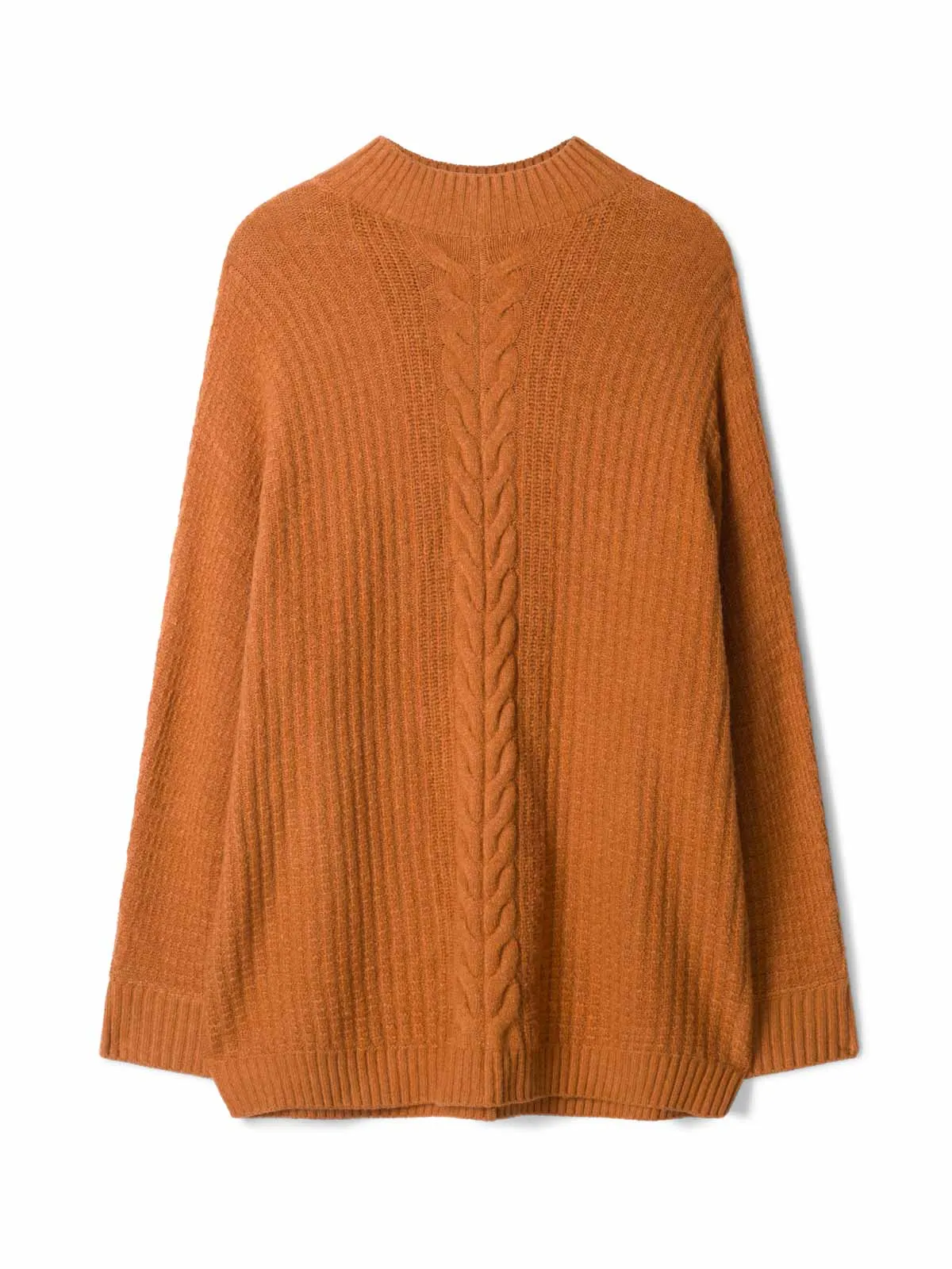 Cliantha Organic Cotton Fluffy Batwing Jumper - Muscovado Brown