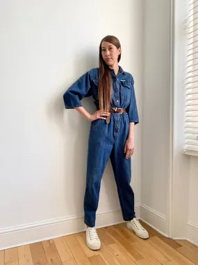 Cool 1990s vintage IDEAS denim boiler suit