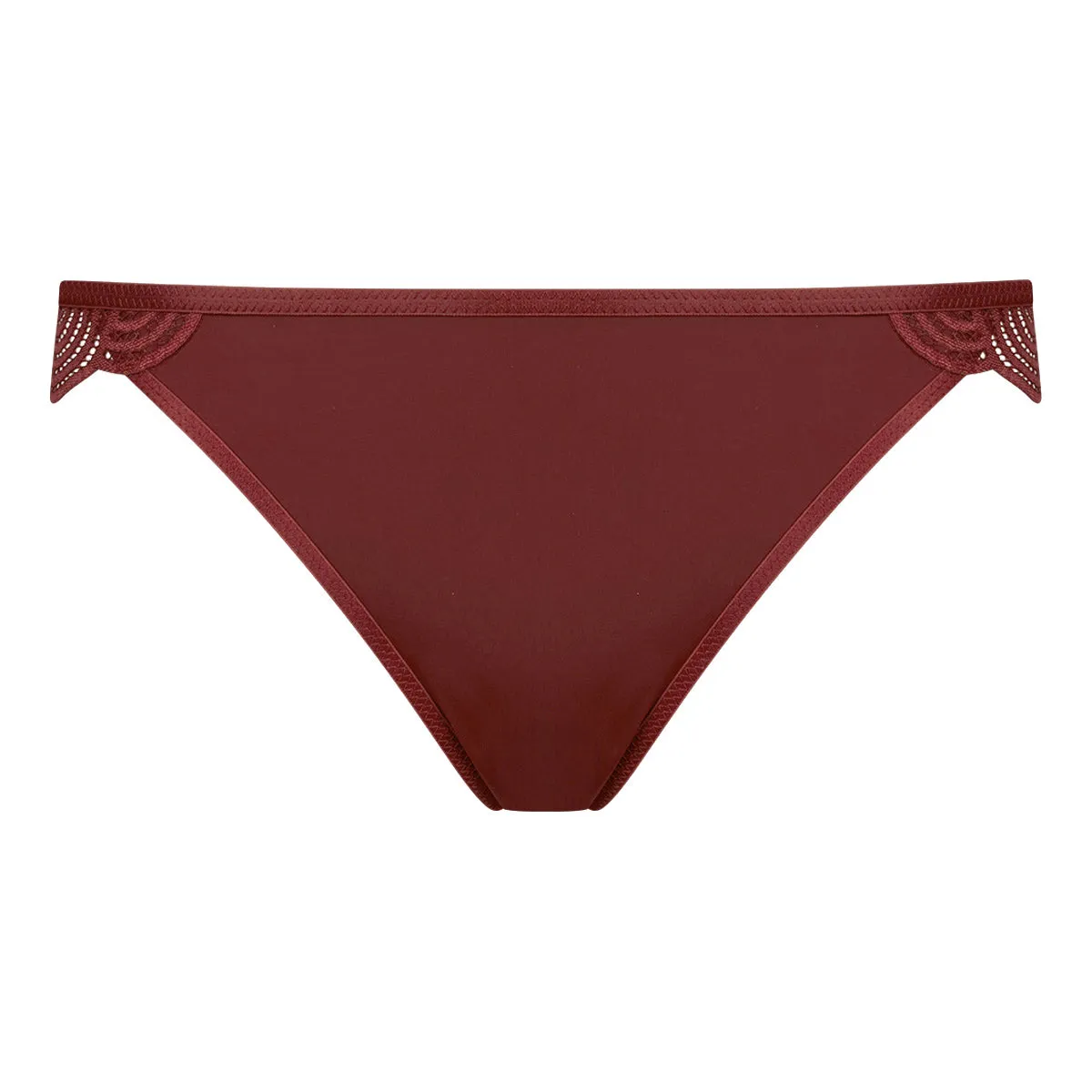 Culotte femme en dentelle spirale et microfibre Rouge MOD de Dim