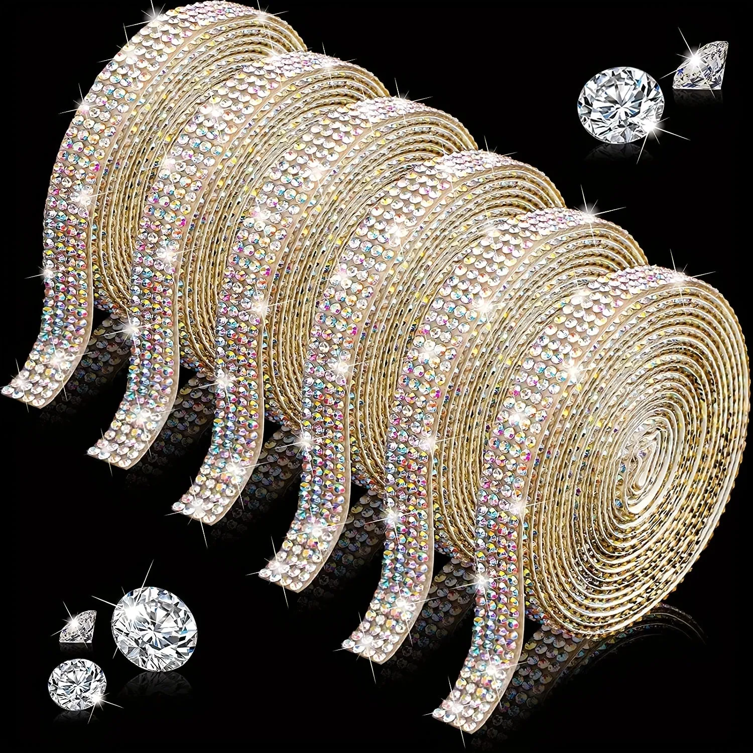 Dazzling Diamond Rhinestone Adhesive Ribbon for DIY Crafts and Events